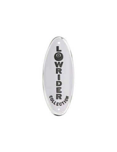 Lowrider Collection Name Plate White/Black.